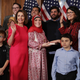 Speaker of the House Nancy Pelosi (D-CA) poses for photographs with Rep. Rashida Tlaib (D-MI) and her family in the Rayburn Room at the U.S. Capitol January 3, 2019, in Washington, DC.